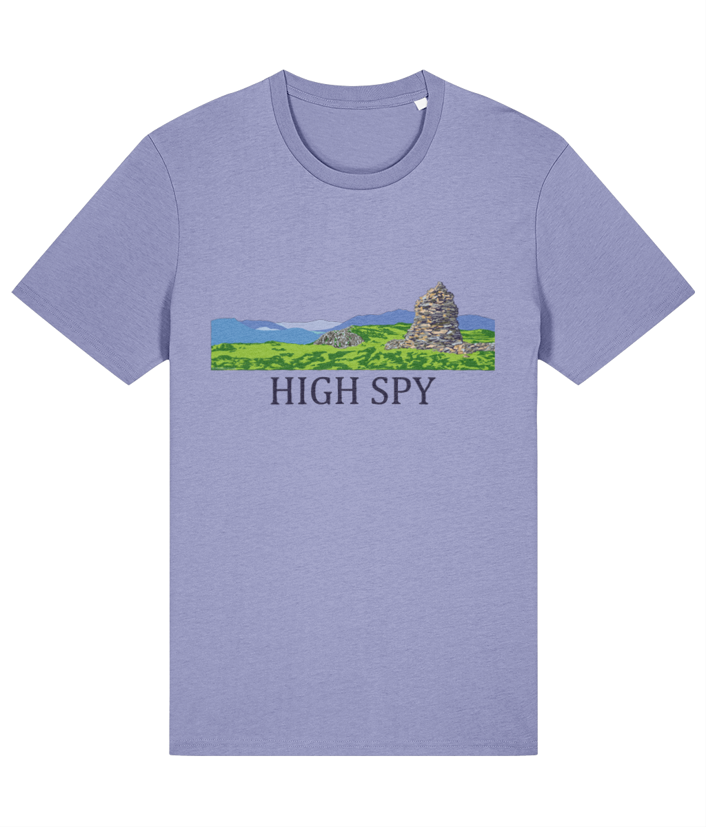 Lake District Men's T-Shirt High Spy, Front, Violet