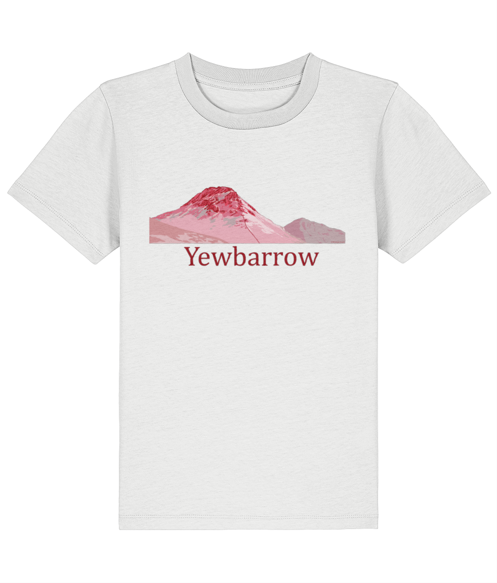 Lake District Kid's T-Shirt Yewbarrow, Front, White