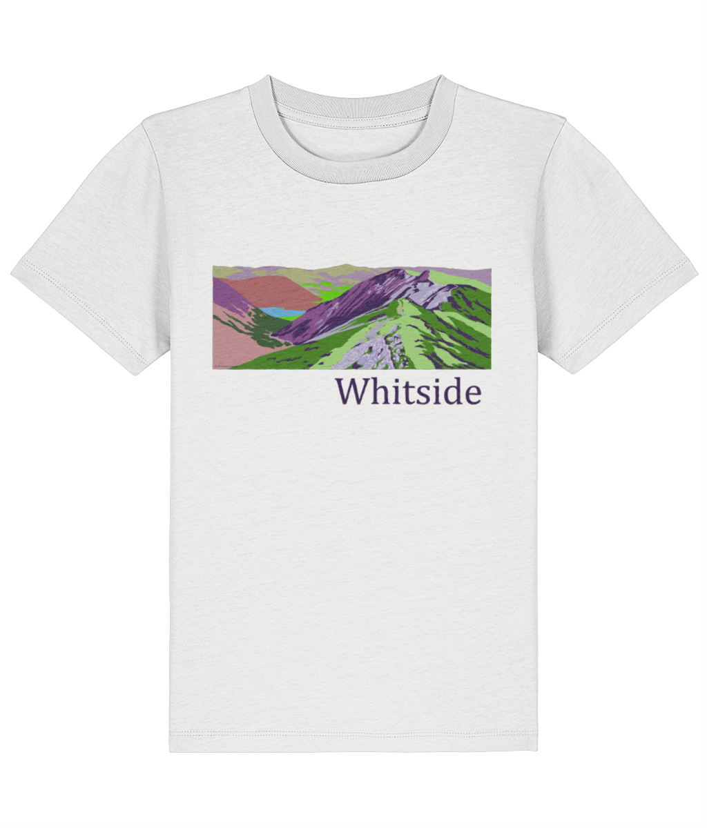 Lake District Kid's T-Shirt Whiteside, Front, White