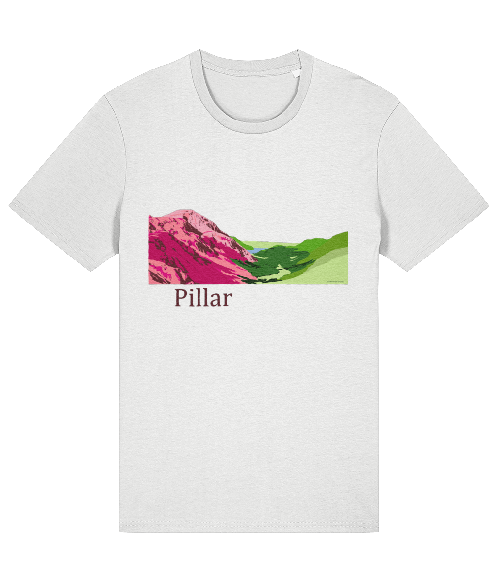 Lake District, Men's T-Shirt Pillar, Front, White
