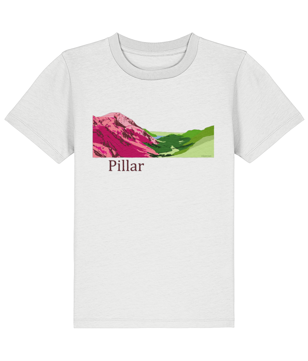 Lake District, Kid's T-Shirt Pillar, Front, White