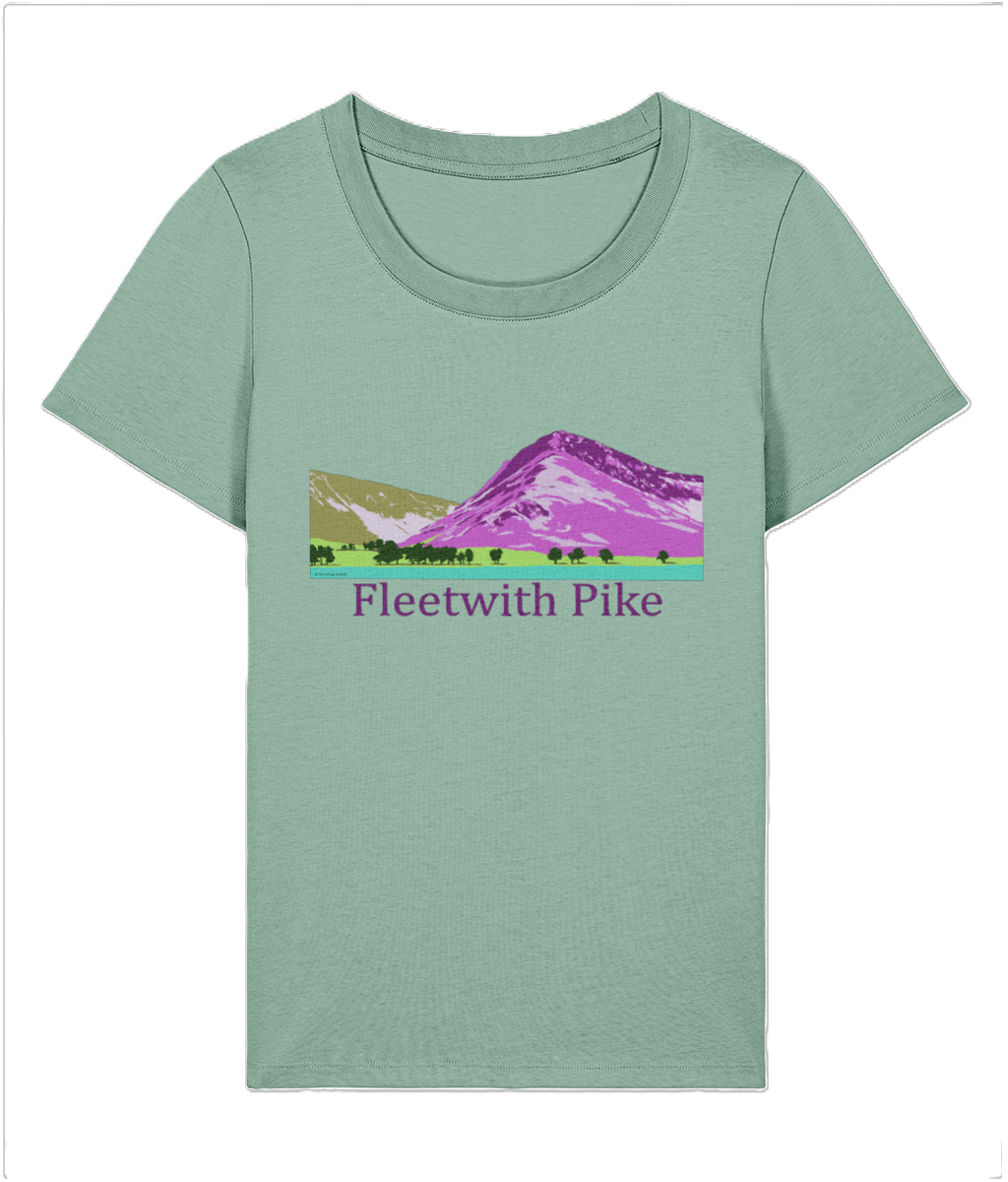 Mountain Sounds Creative Process, Product Examples Stanley/Stella, Lake District, Fleetwith Pike T-Shirt Womens