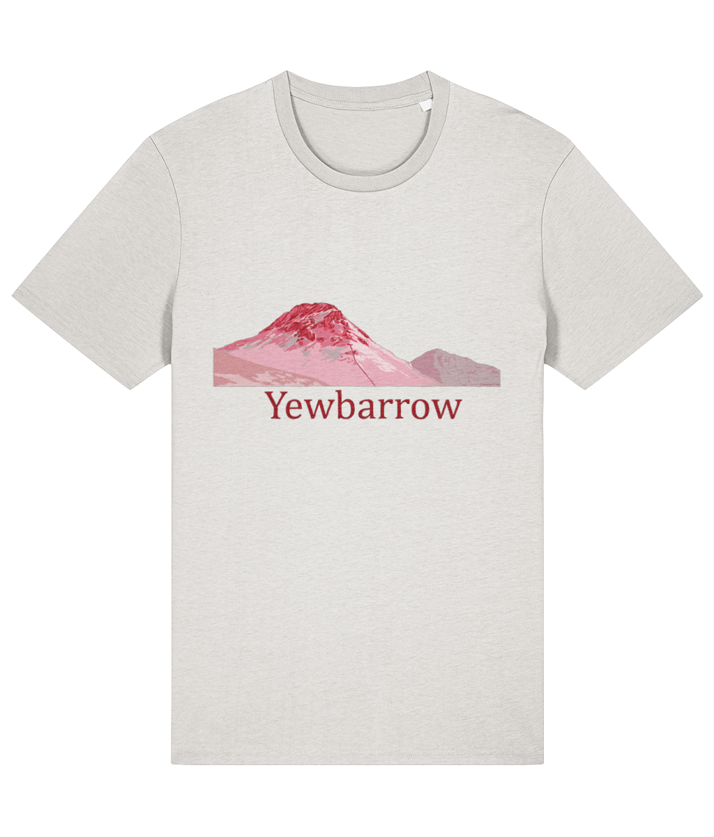 Lake District Men's T-Shirt Yewbarrow, Front, Vintage White