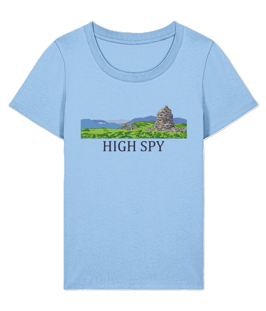 Lake District Women's T-Shirt High Spy, Front, Blue Soul