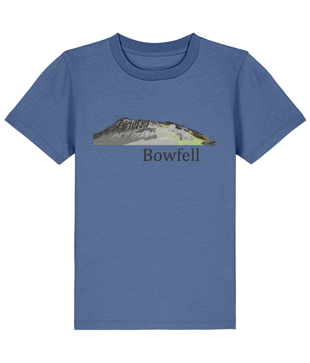 Lake District Kids's T-Shirt Bowfell, Front, Bright Blue