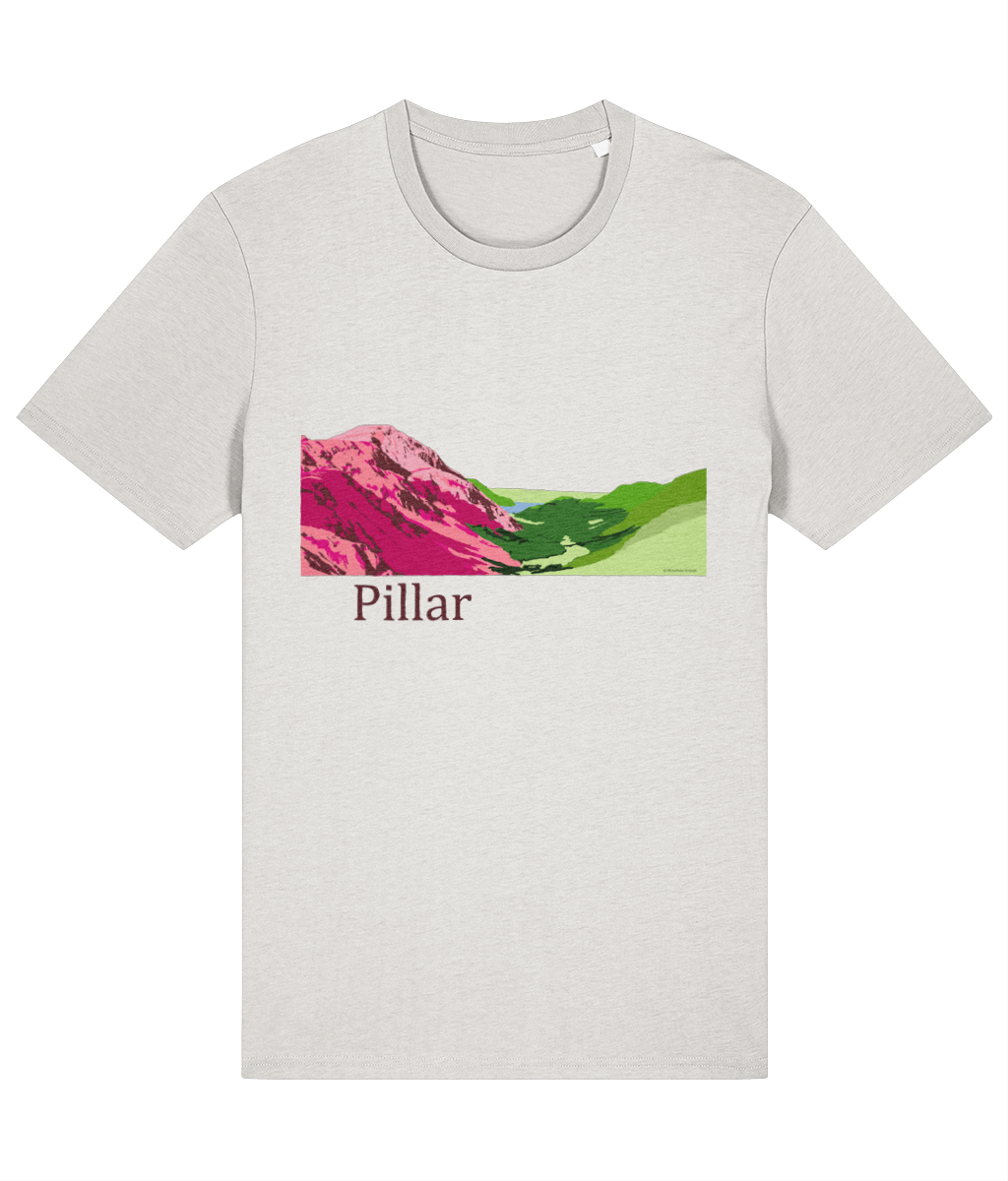 Lake District, Men's T-Shirt Pillar, Front, Vintage White