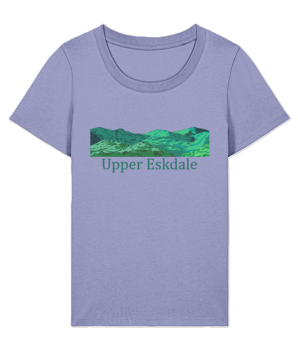 Lake District Women's T-Shirt Upper Eskdale, Front, Violet