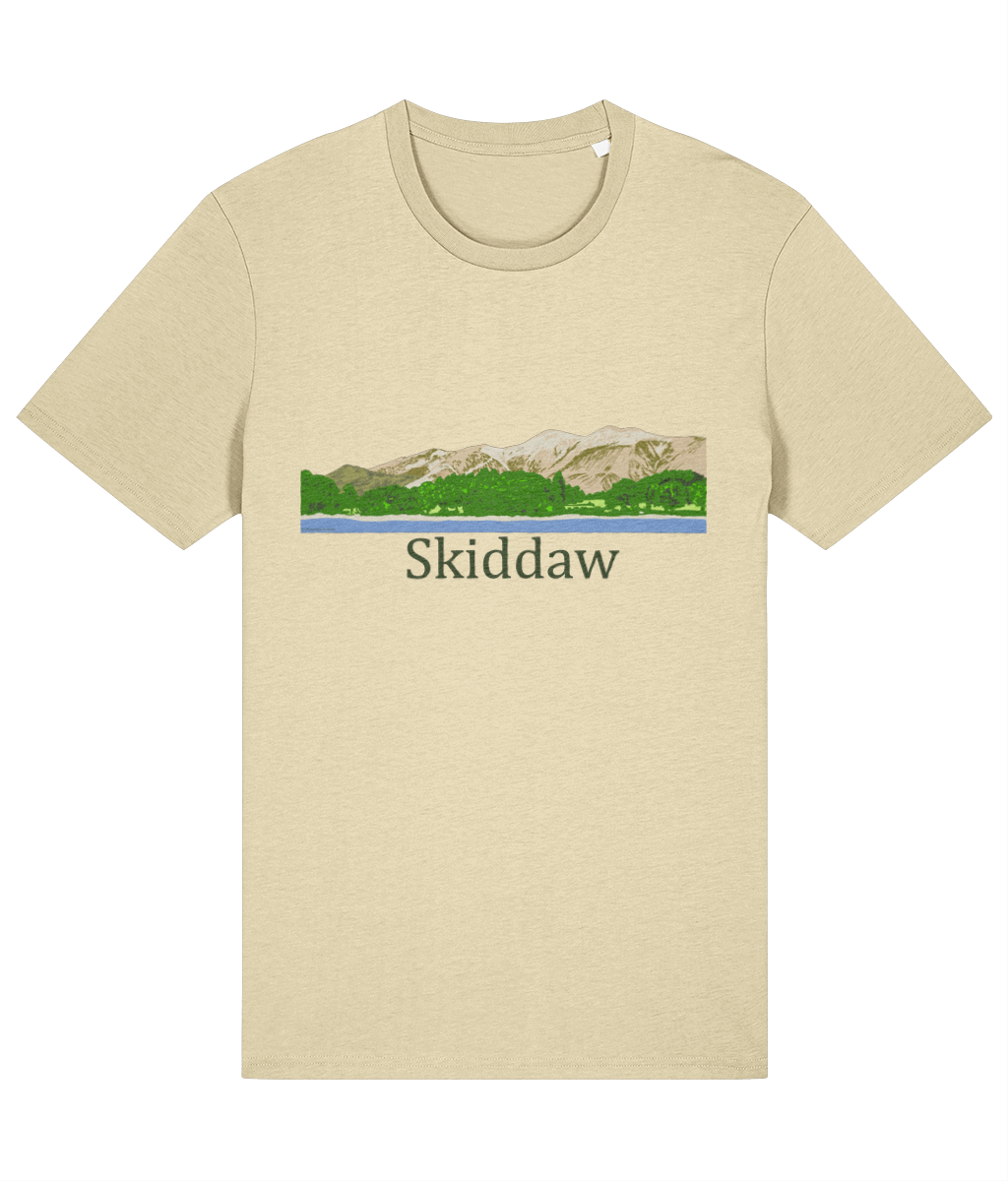 Lake District Men's T-Shirt Skiddaw, Front,  Butter