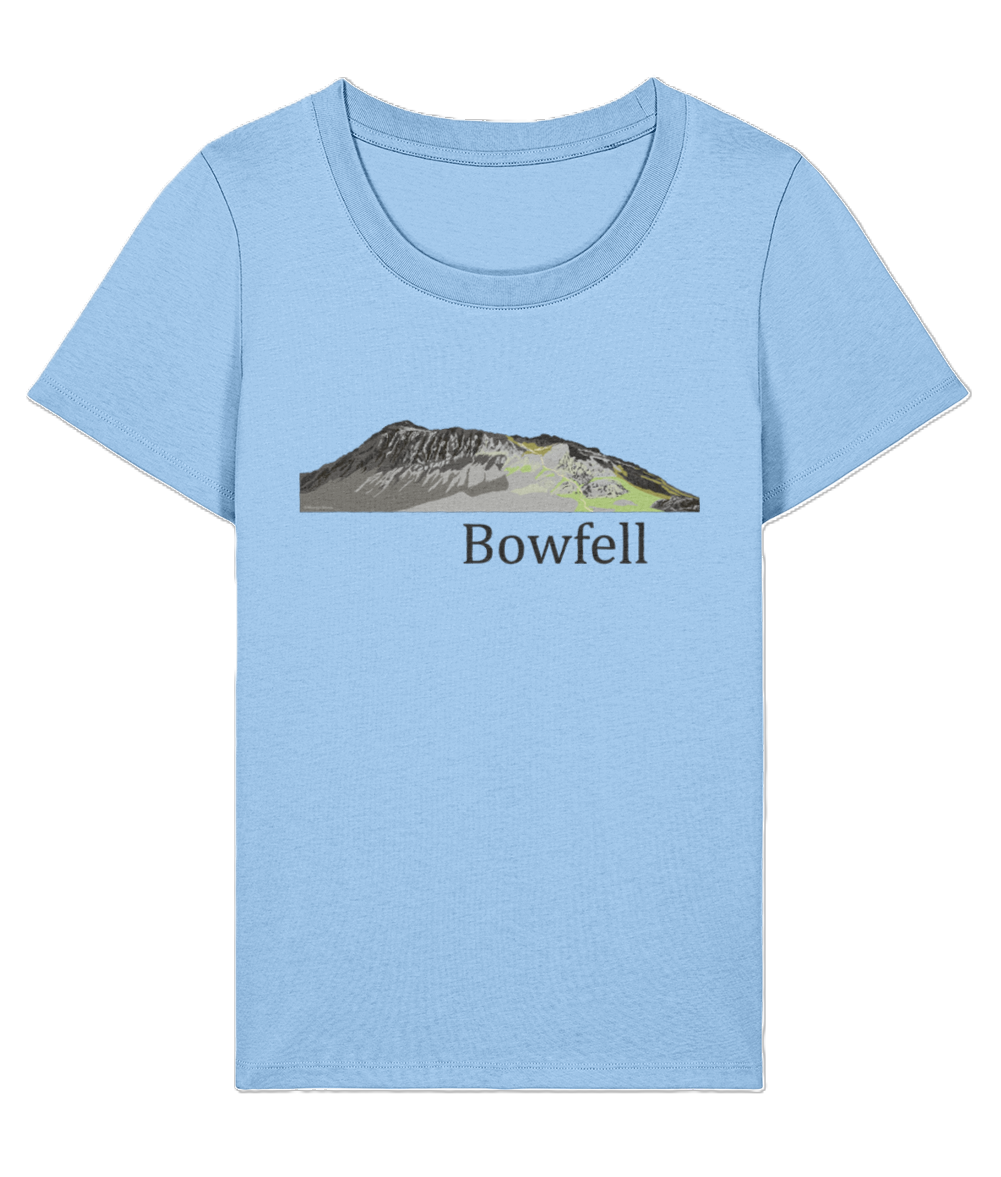 Lake District Women's T-Shirt Bowfell, Front, Blue Soul