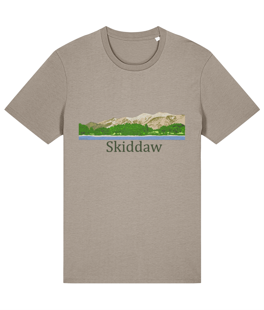 Lake District Men's T-Shirt Skiddaw, Front,  Desert Dust