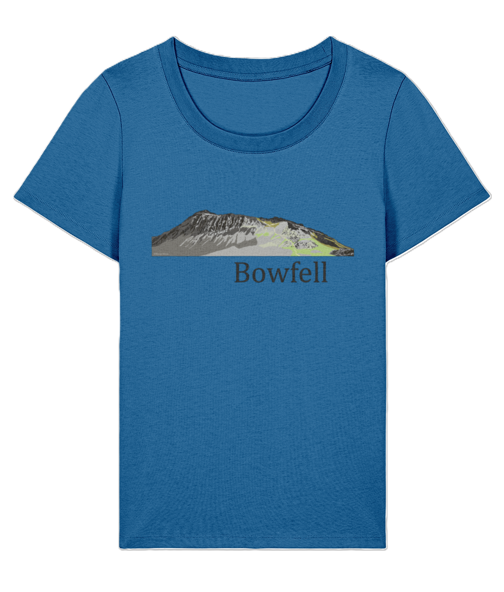 Lake District Women's T-Shirt Bowfell, Front, Royal Blue