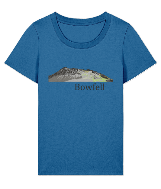 Lake District Women's T-Shirt Bowfell, Front, Royal Blue