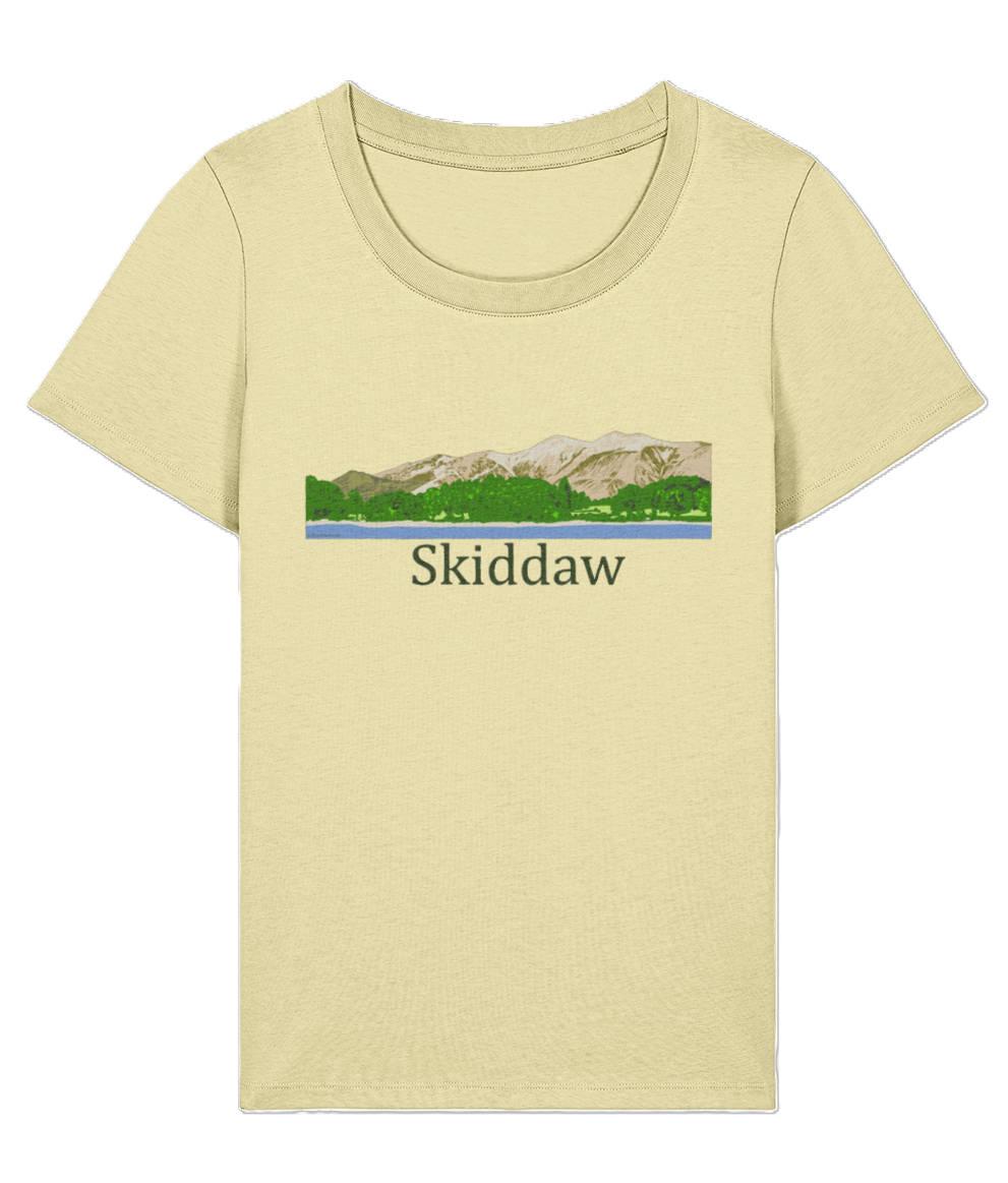 Lake District Women's T-Shirt Skiddaw, Front, Lemon Sorbet