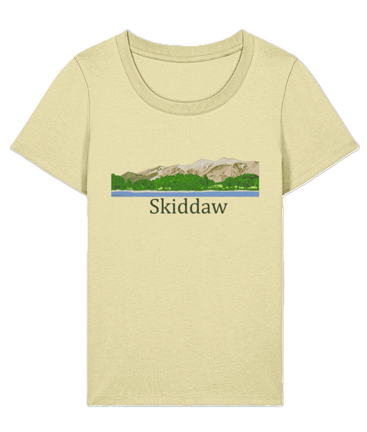 Lake District Women's T-Shirt Skiddaw, Front, Lemon Sorbet