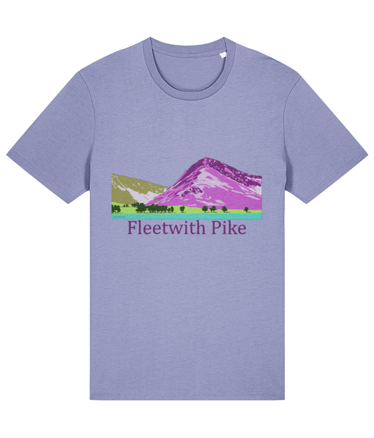 Lake District, Men's T-Shirt Fleetwith Pike, Front, Violet