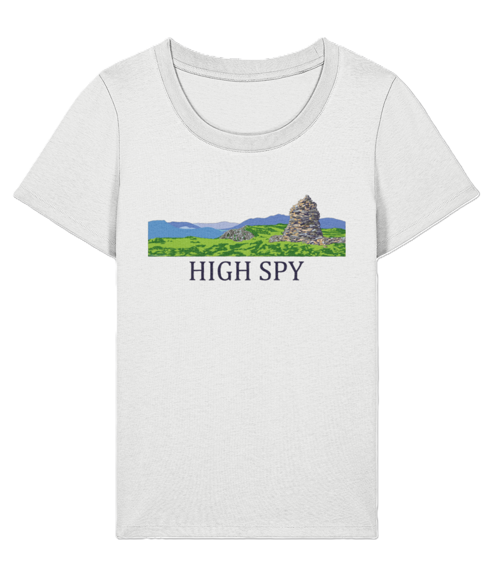 Lake District Women's T-Shirt High Spy, Front, White