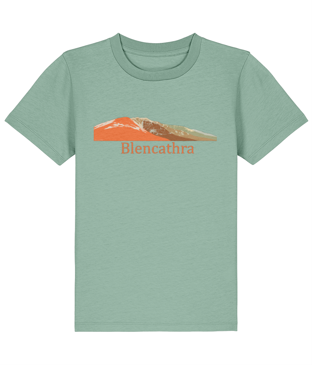 Lake District Kid's T-Shirt Blencathra, Front, Aloe