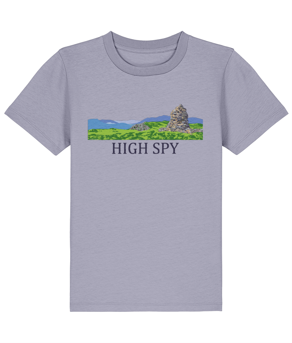Lake District Kid's T-Shirt High Spy, Front, Lavender