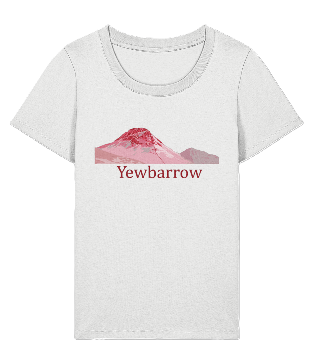 Lake District Women's T-Shirt Yewbarrow, Front, White