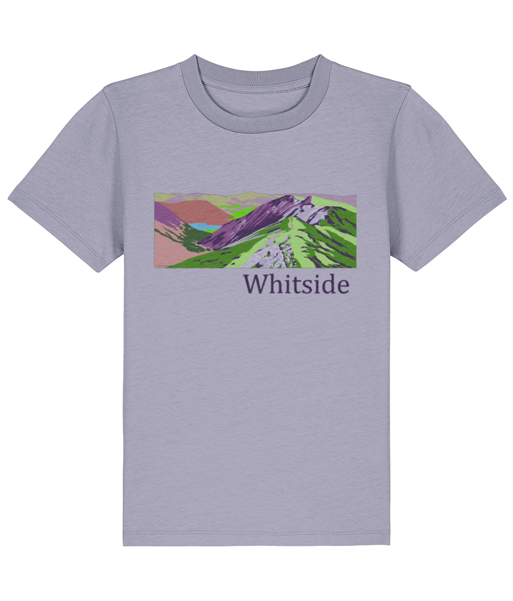 Lake District Kid's T-Shirt Whiteside, Front, Lavender