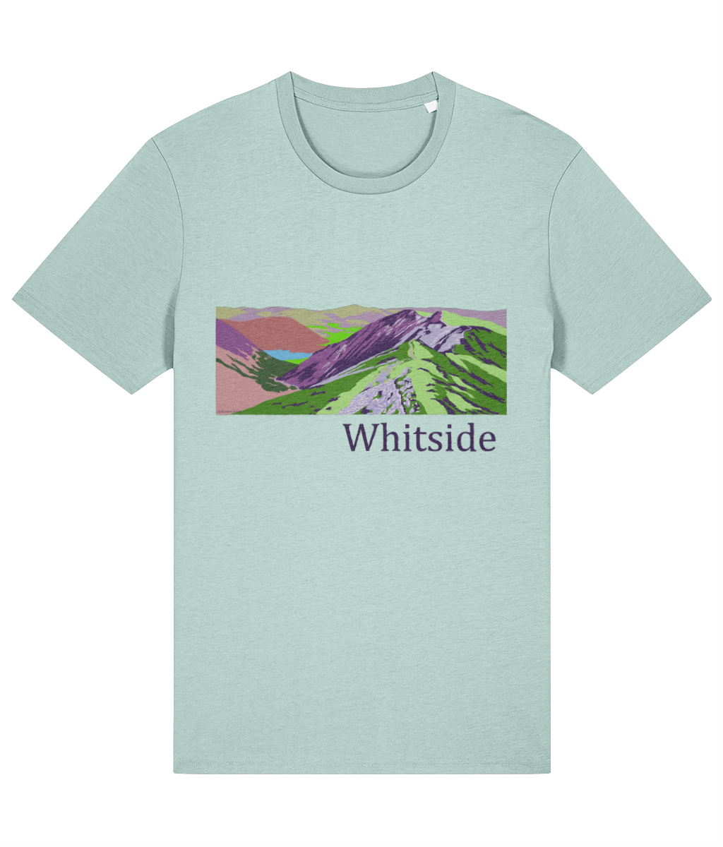 Lake District Men's T-Shirt Whiteside, Front, Caribbean Blue