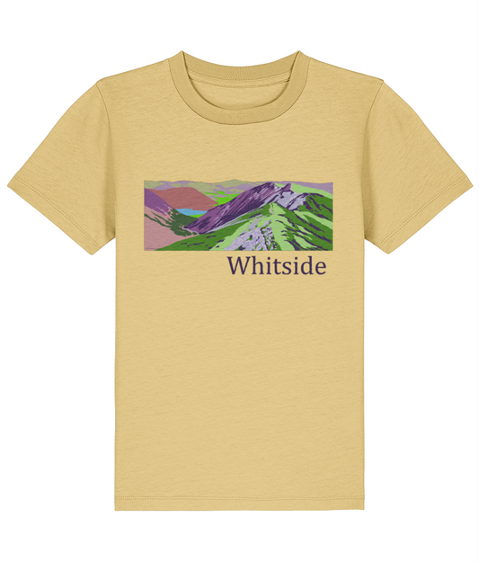 Lake District Kid's T-Shirt Whiteside, Front, Viva Yellow