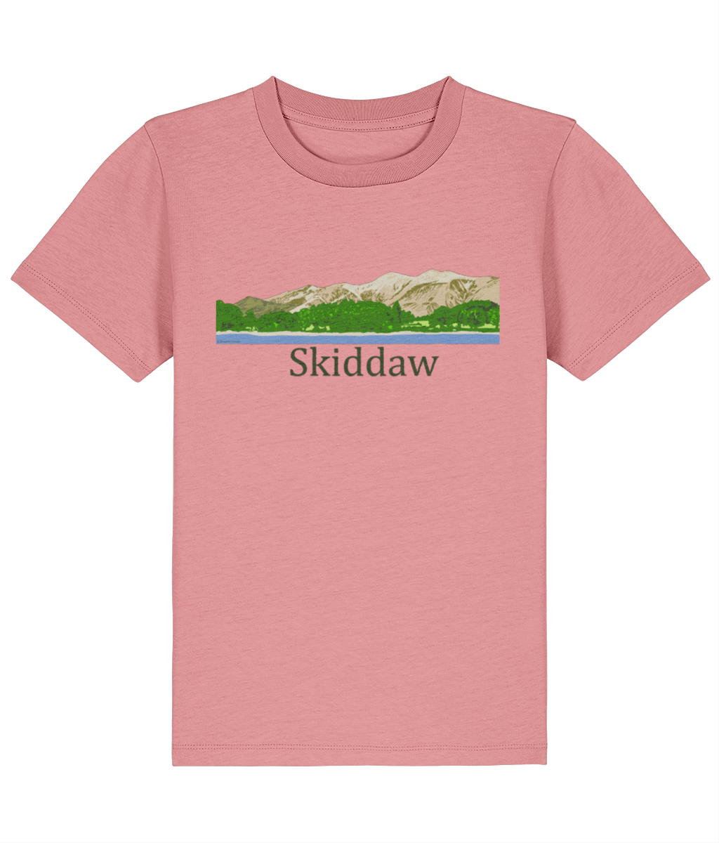 Lake District Kid's T-Shirt Skiddaw, Front, Pink Joy