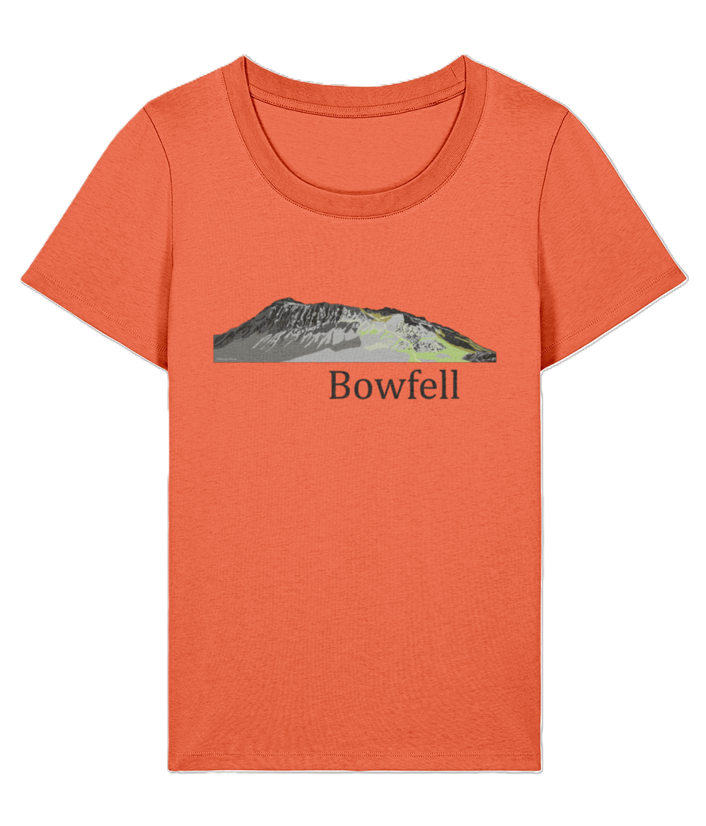 Lake District Women's T-Shirt Bowfell, Front, Fiesta
