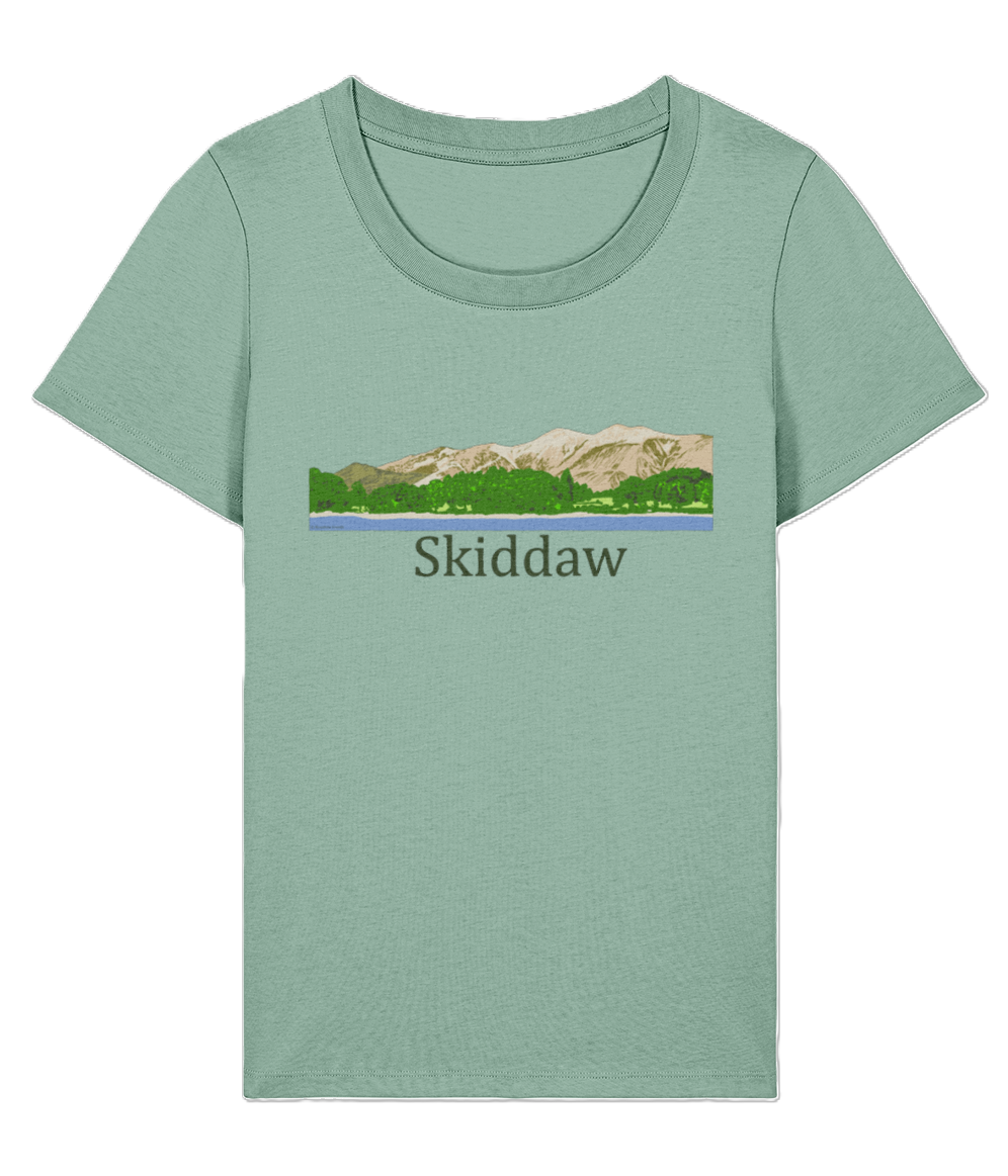 Lake District Women's T-Shirt Skiddaw, Front, Aloe