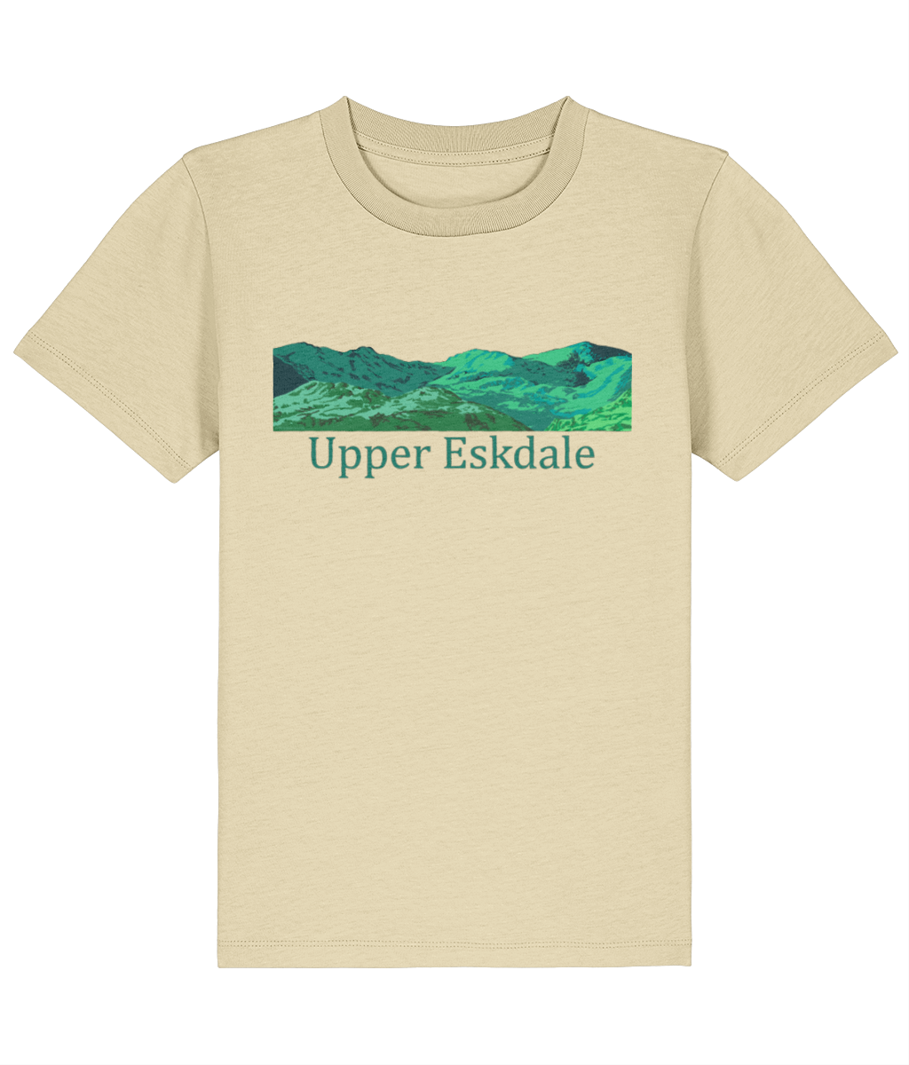 Lake District Kid's T-Shirt Upper Eskdale, Front, Butter