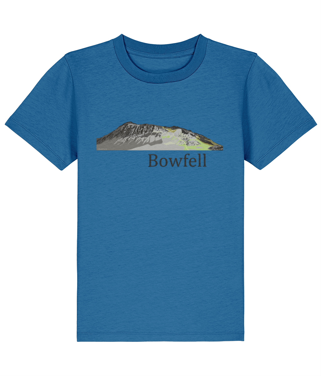 Lake District Kids's T-Shirt Bowfell, Front, Royal Blue