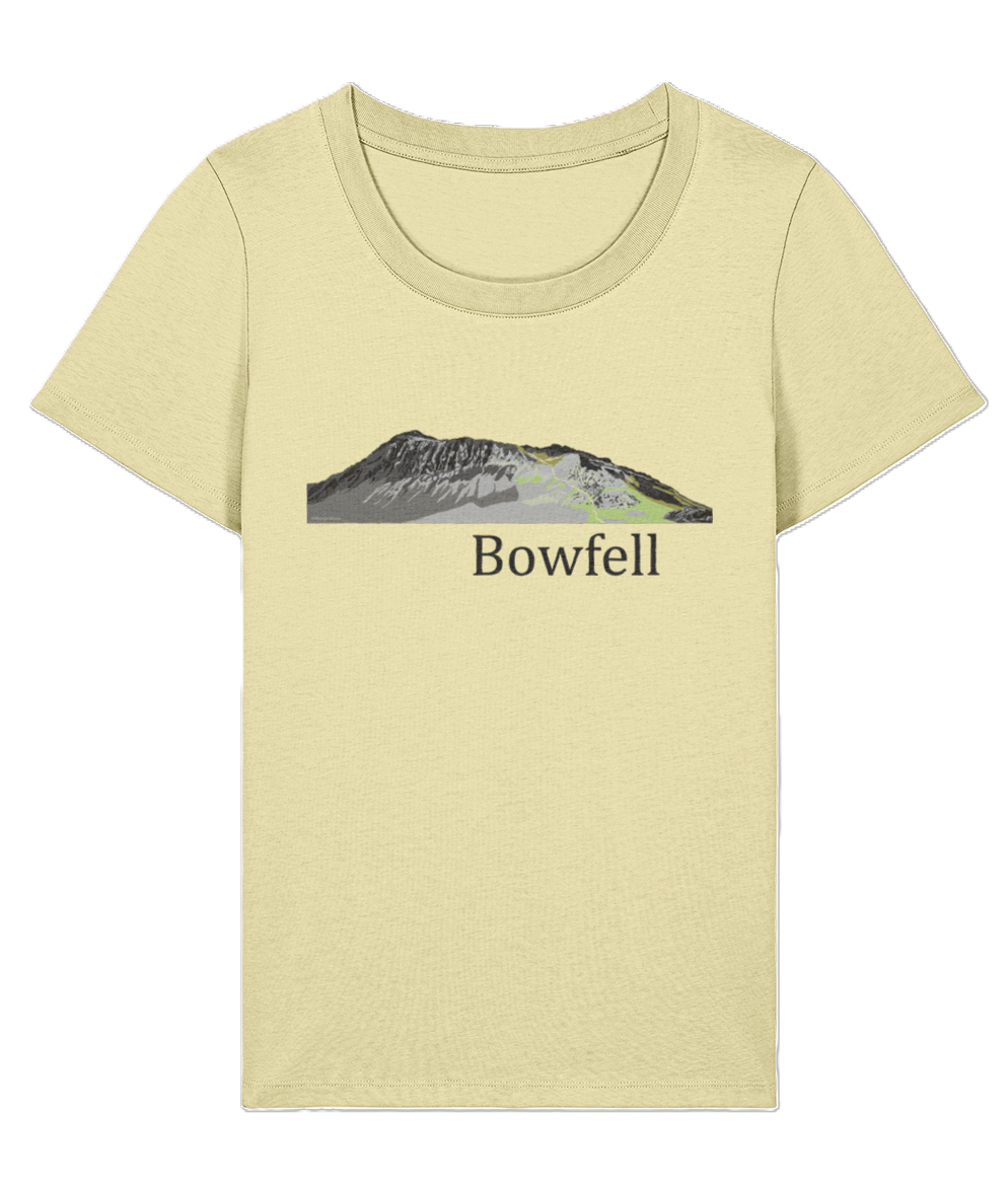 Lake District Women's T-Shirt Bowfell, Front, Lemon Sorbet