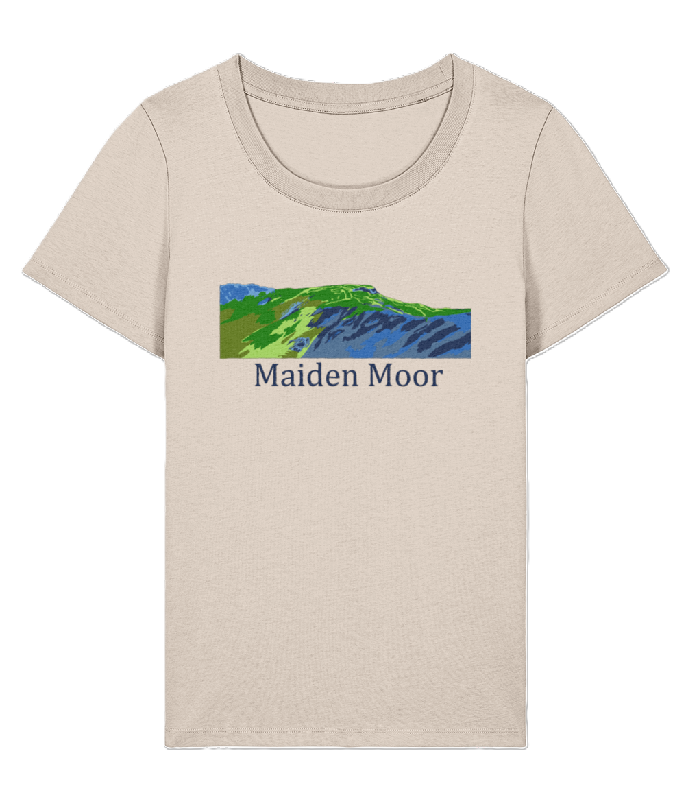 Lake District Women's T-Shirt Maiden Moor, Front, Cream