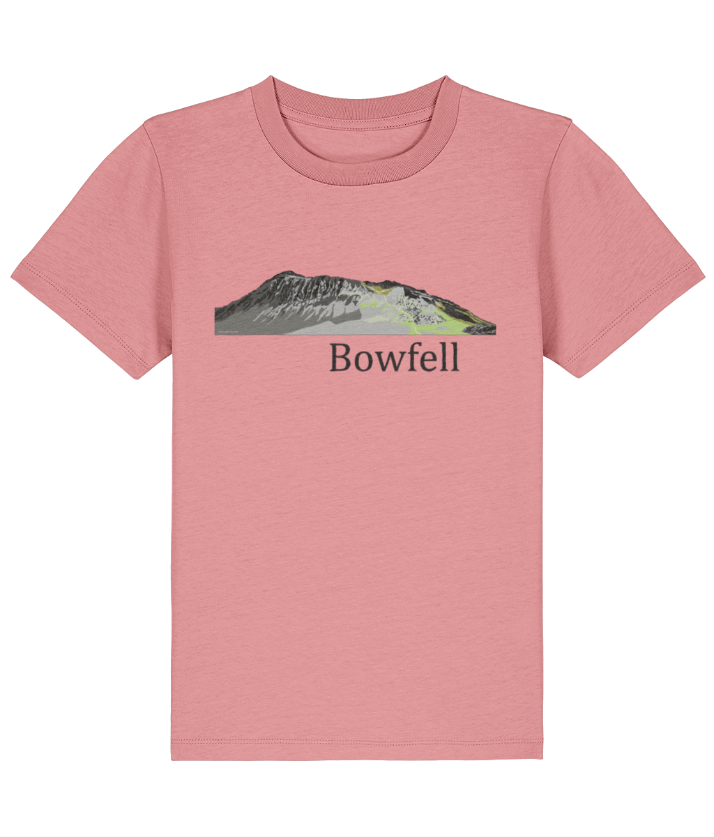 Lake District Kids's T-Shirt Bowfell, Front, Pink Joy