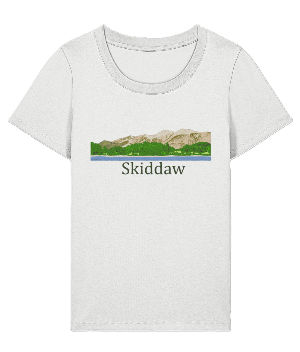 Lake District Women's T-Shirt Skiddaw, Front, White
