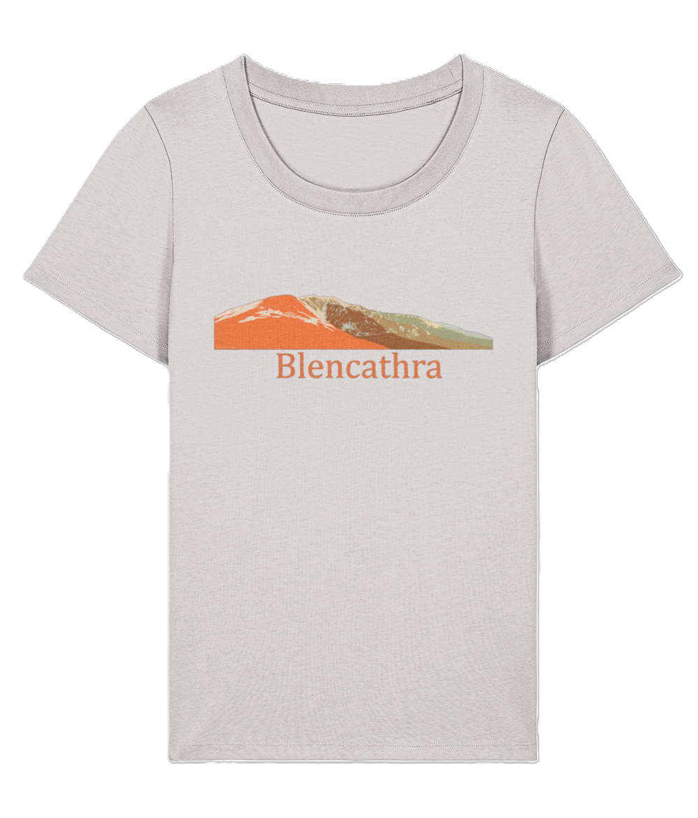 Lake District Women's T-Shirt Blencathra, Front, Cool Heather Grey
