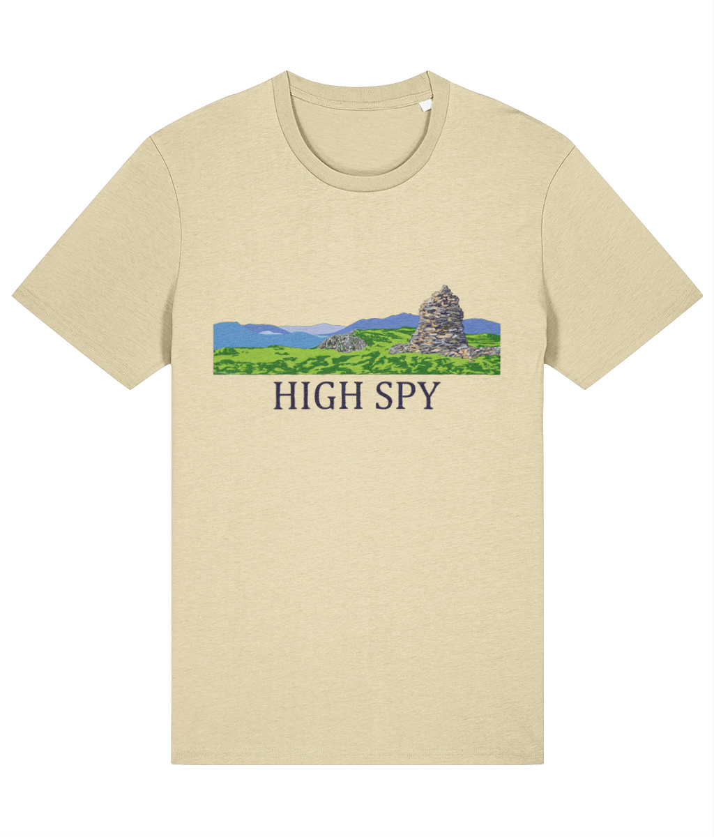 Lake District Men's T-Shirt High Spy, Front, Butter