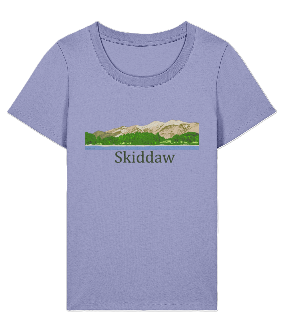 Lake District Women's T-Shirt Skiddaw, Front, Violet