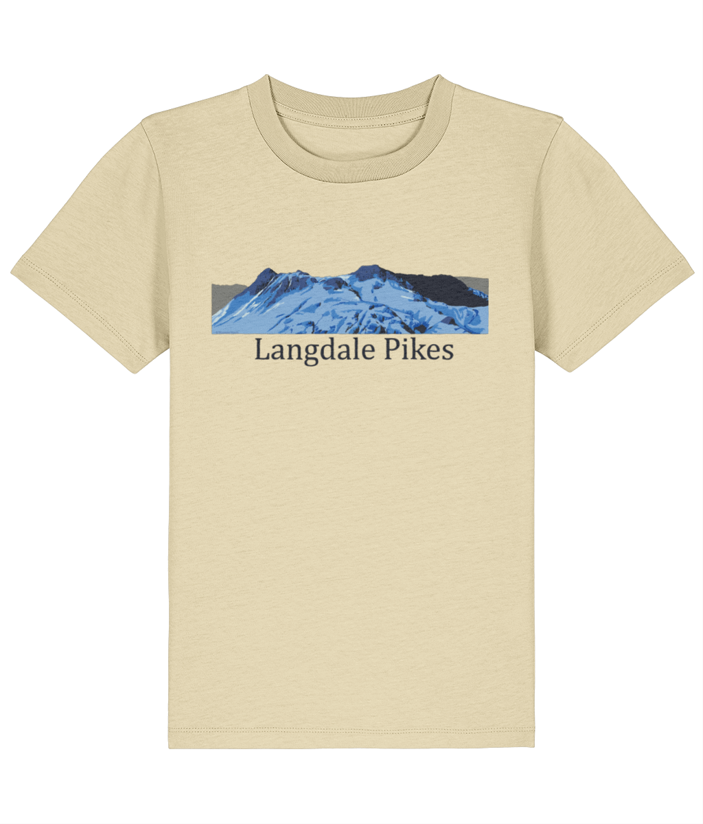 Lake District Kid's T-Shirt Langdale Pikes, Front, Butter