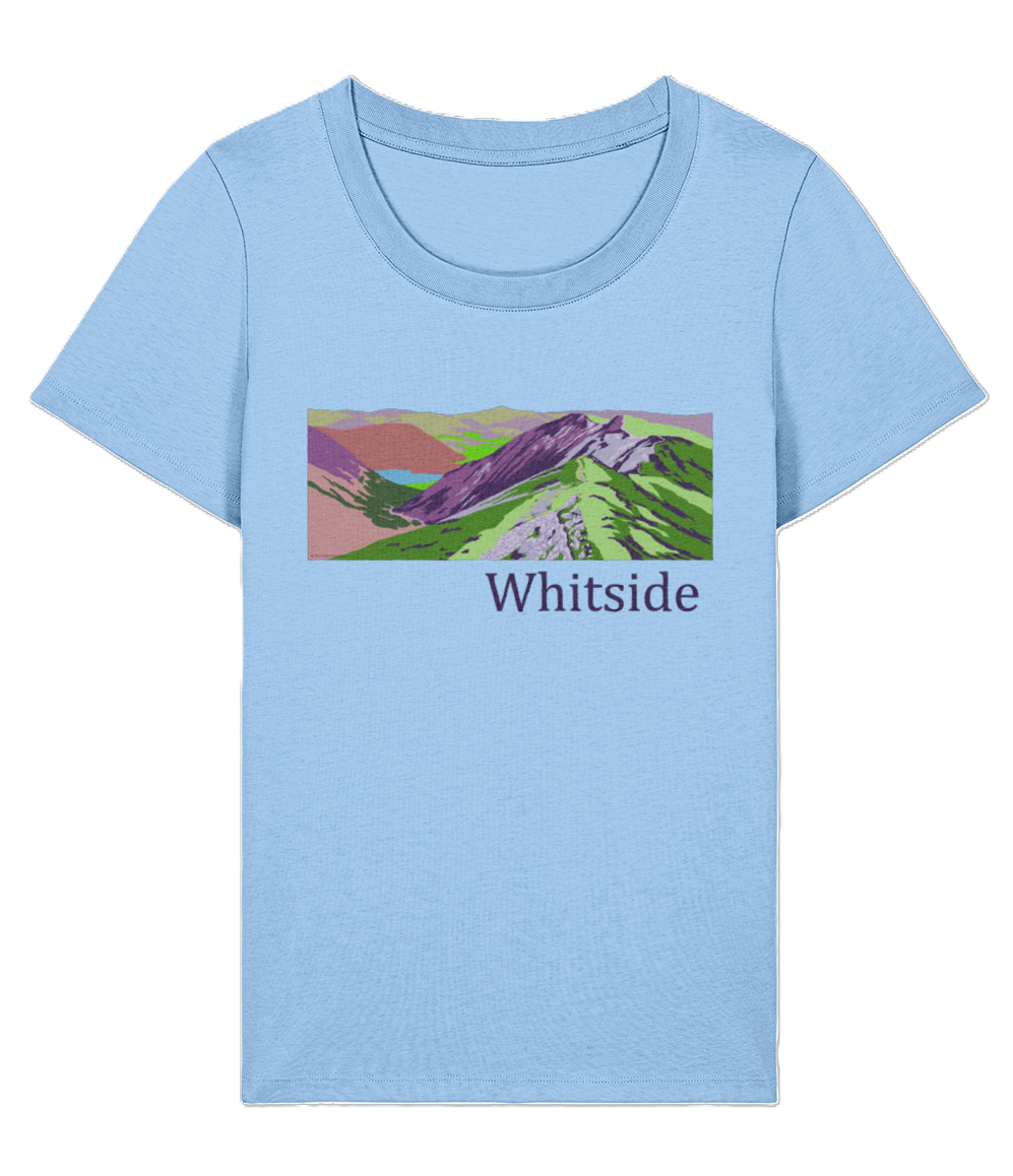 Lake District Women's T-Shirt Whiteside, Front, Blue Soul