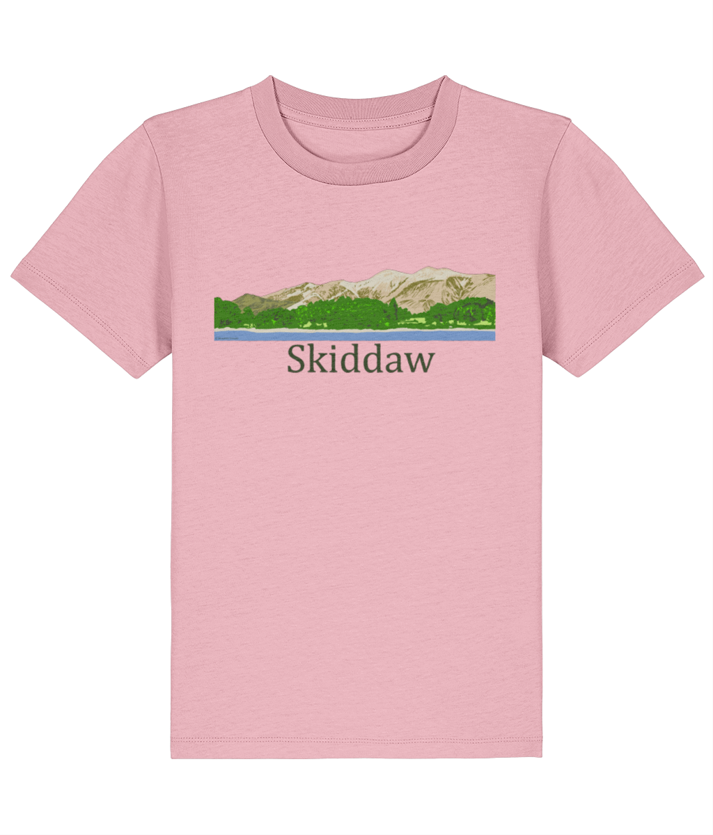 Lake District Kid's T-Shirt Skiddaw, Front, Cotton Pink