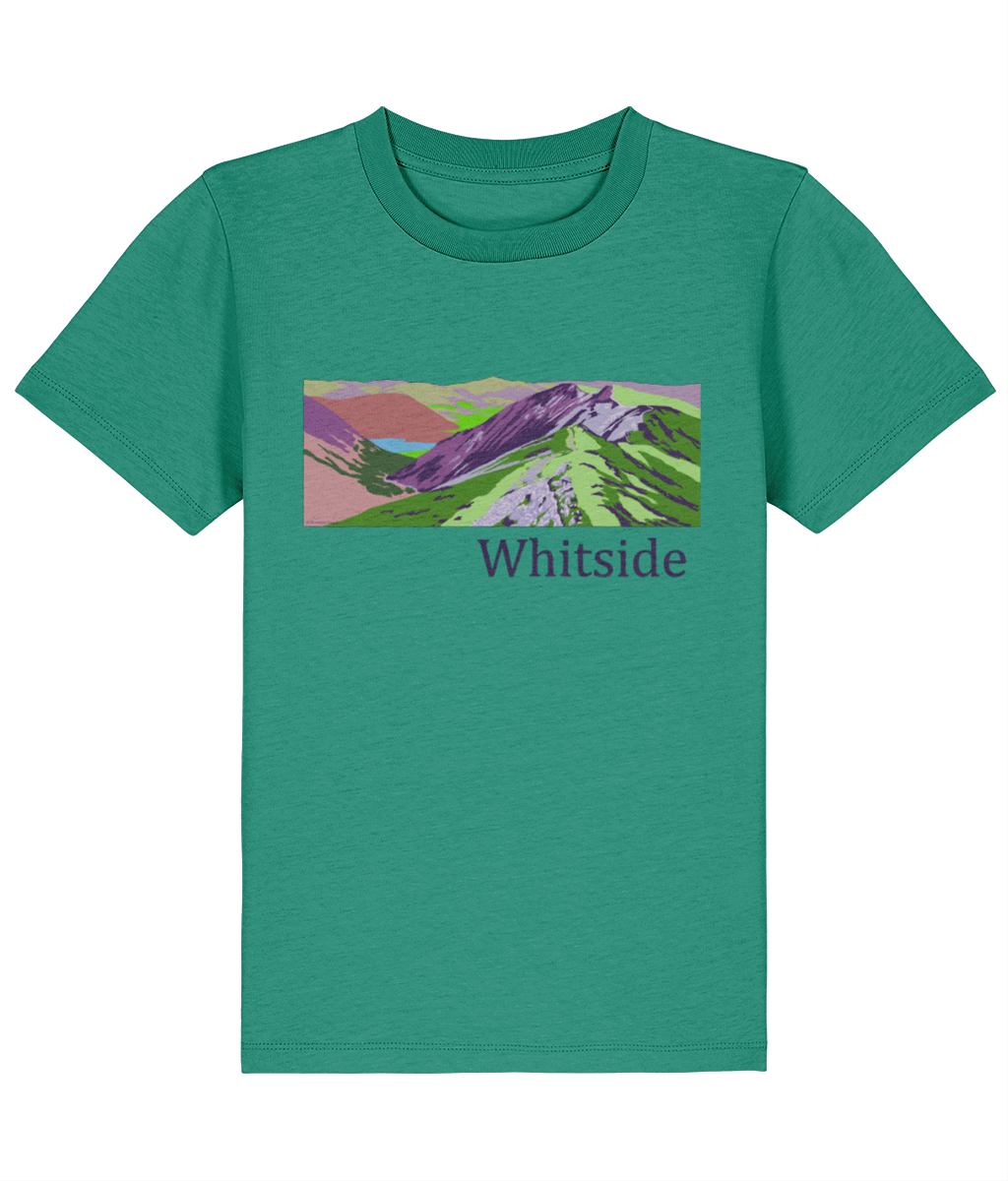 Lake District Kid's T-Shirt Whiteside, Front, Go Green
