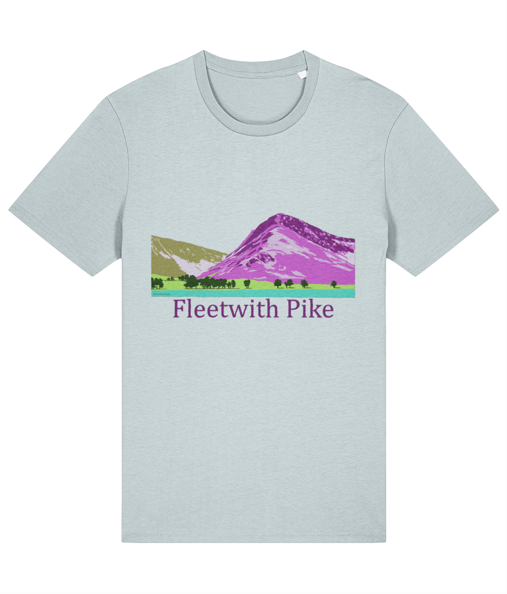 Lake District, Men's T-Shirt Fleetwith Pike, Front, Blue Ice