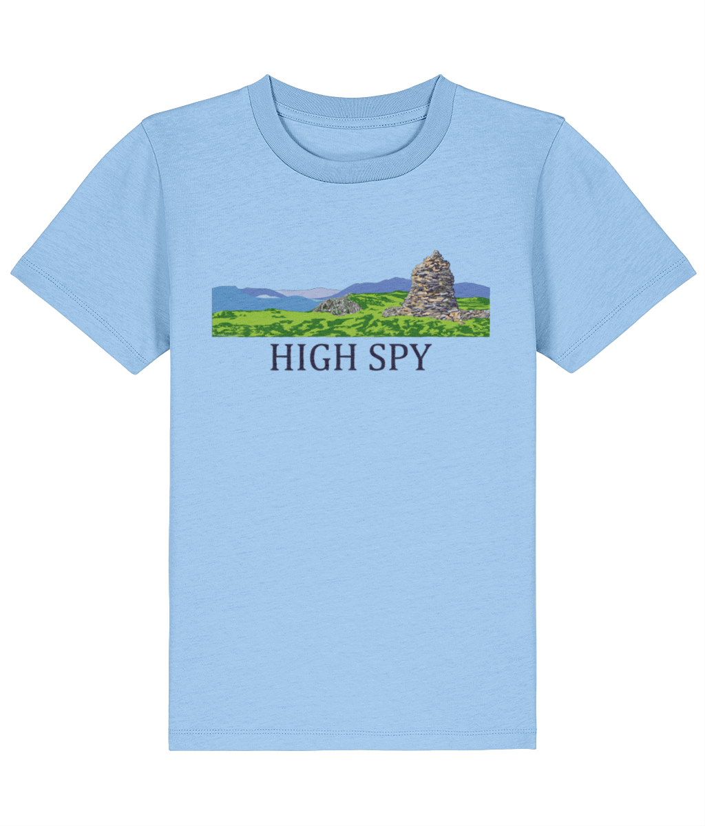 Lake District Kid's T-Shirt High Spy, Front, Blue Soul