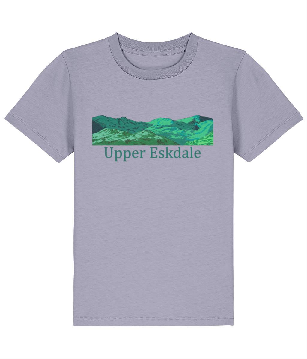 Lake District Kid's T-Shirt Upper Eskdale, Front, Lavender