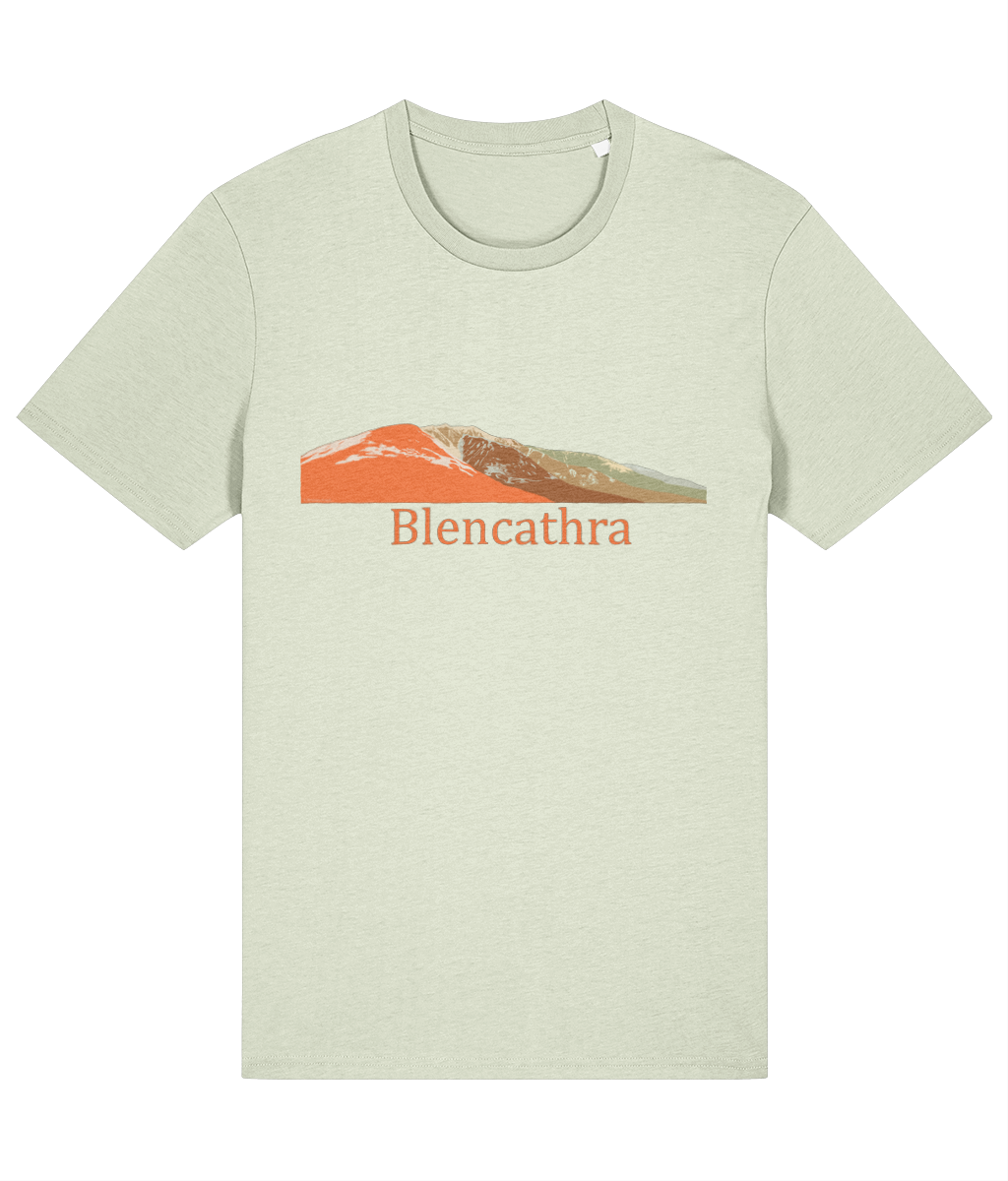 Lake District Men's T-Shirt Blencathra, Front, Stem Green