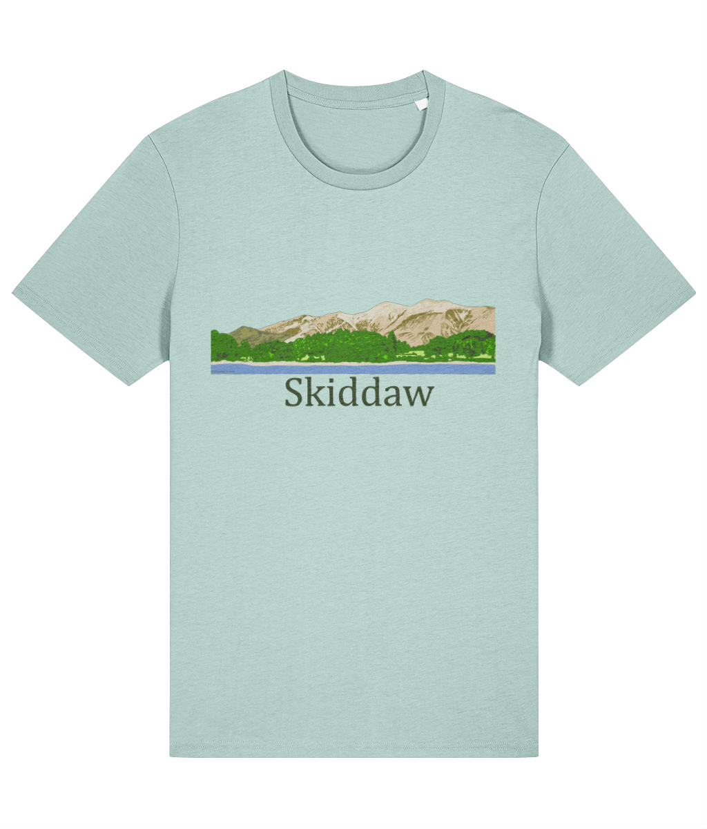 Lake District Men's T-Shirt Skiddaw, Front,  Caribbean Blue