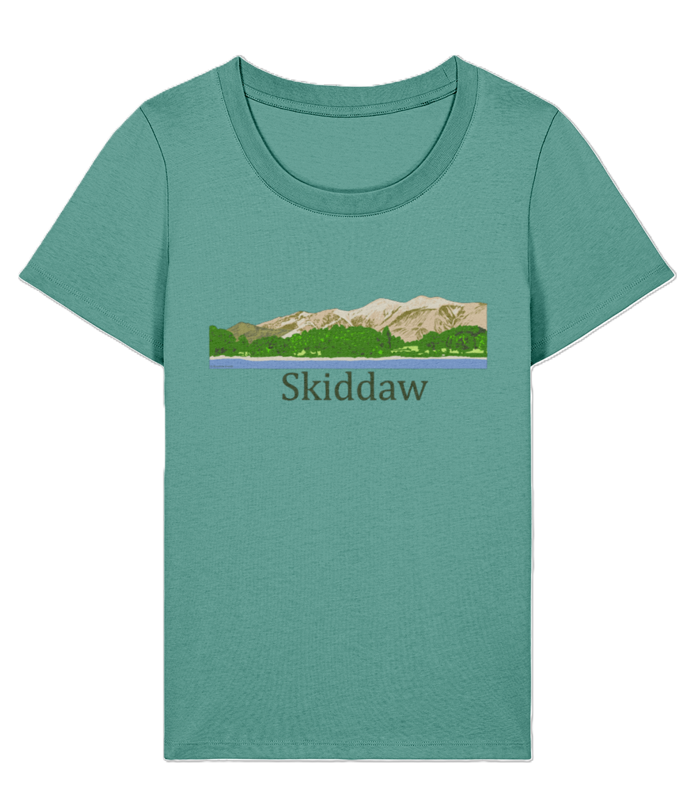 Lake District Women's T-Shirt Skiddaw, Front, Green Bay
