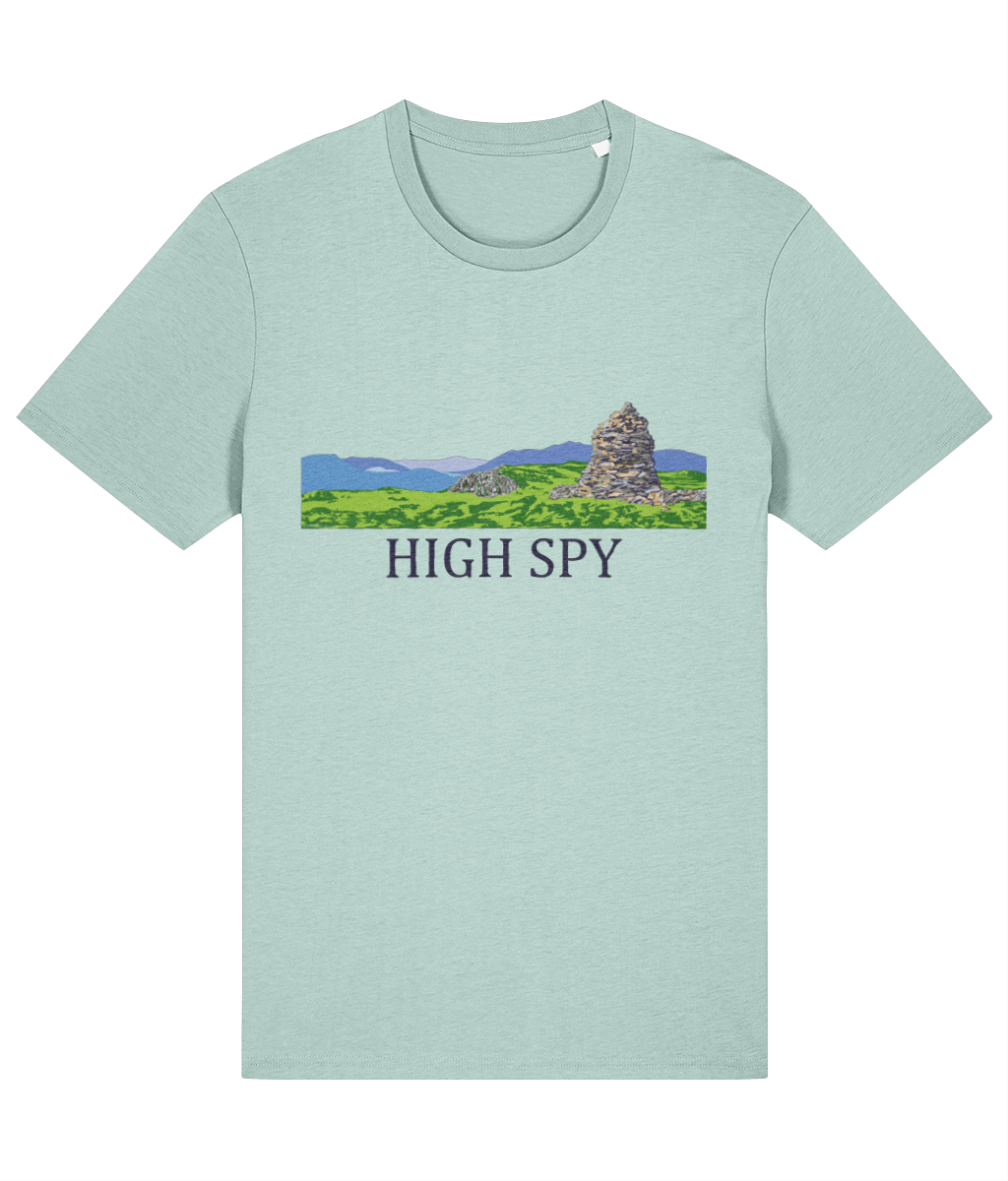 Lake District Men's T-Shirt High Spy, Front, Caribbean Blue