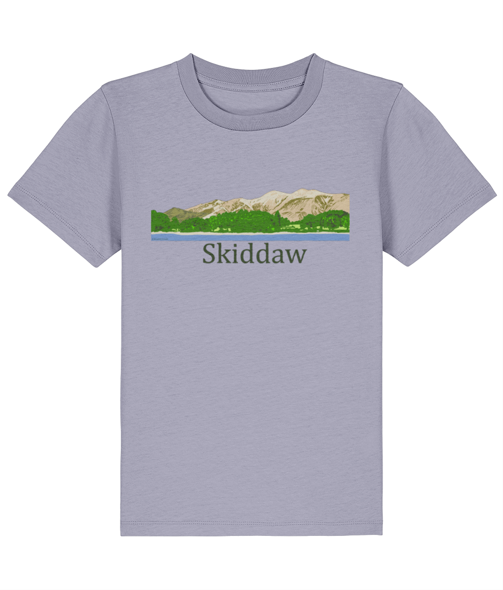 Lake District Kid's T-Shirt Skiddaw, Front, Lavender